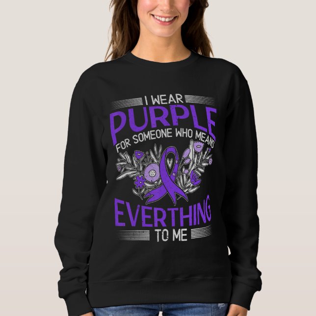 Moletom Eu Visto Roxo Para Alguém Que Quer Dizer Tudo Para (Frente)