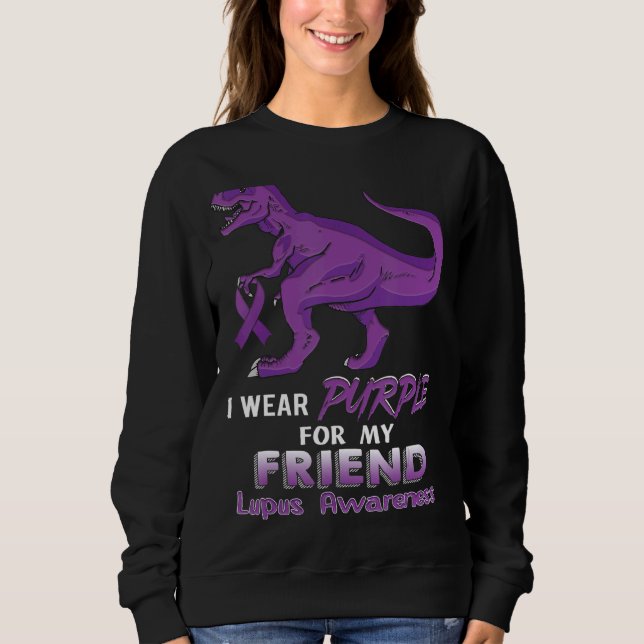 Moletom Eu Visto Roxo Para Minha Consciência De Lupus Da M (Frente)