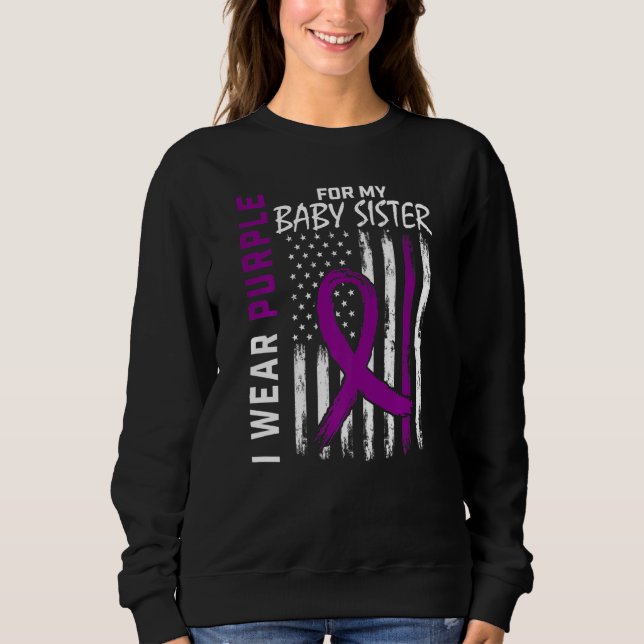 Moletom Eu Visto Roxo Para Minha Irmã Bebê Awarenes Epilep (Frente)