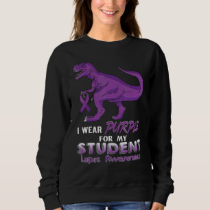 Moletom Eu Visto Roxo Para O Meu Estudante Dino De Consciê