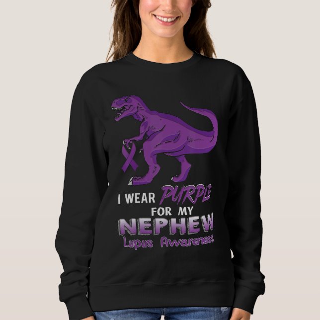 Moletom Eu Visto Roxo Para Os Meus Dinos De Consciência De (Frente)