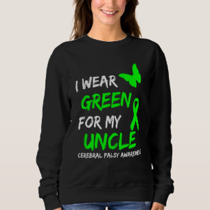 Moletom Eu Visto Verde Para Meu Tio Cerebral Palsy Fita