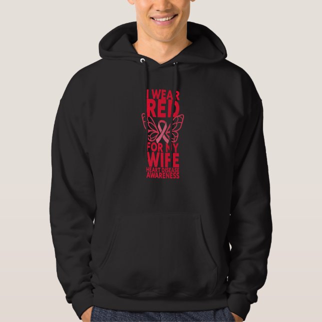 Moletom Eu Visto Vermelho Para Minha Consciência Da Doença (Frente)