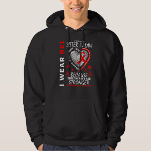 Moletom Eu Visto Vermelho Pela Minha Irmã Em Lei Doença Ca