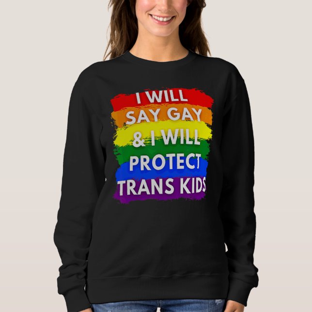 Moletom Eu Vou Dizer Gay E Eu Vou Proteger As Crianças Tra (Frente)