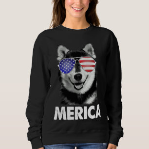 Moletom Eua Patriótica Merica Siberian Husky Dog Eua Améri