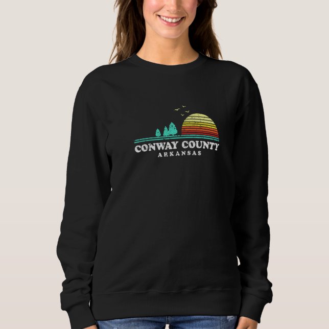 Moletom Evergreen Sunset Conway County Forest Arkansas Woo (Frente)