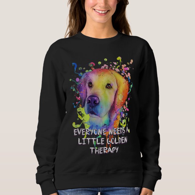 Moletom Everyone Needs Little Golden Therapy Golden Retrie (Frente)