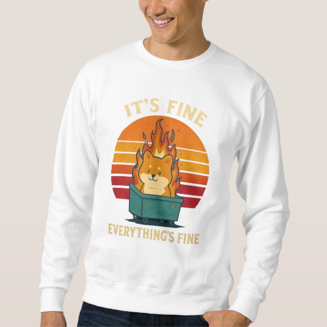 Moletom Everything’s Fine – Calm in Chaos Meme Art (Frente)