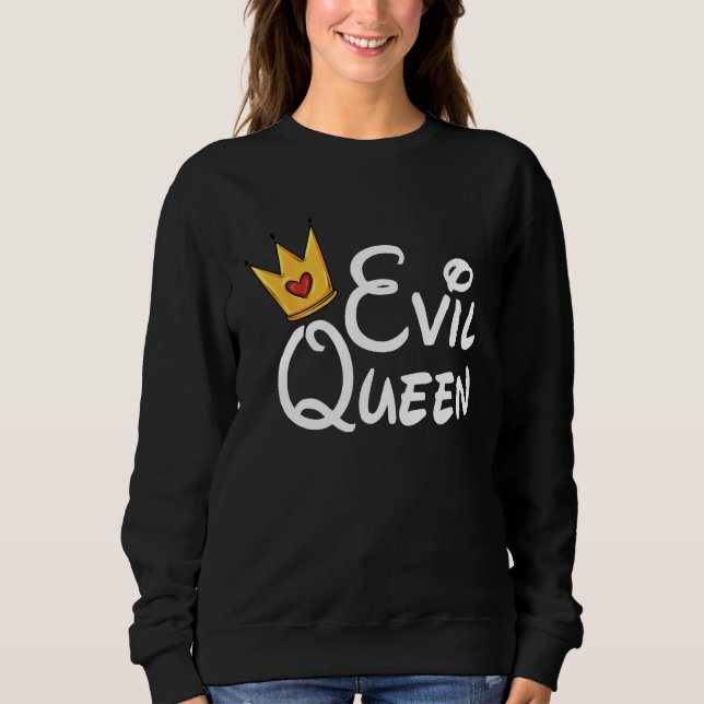 Moletom Evil Queen With Crown Black Halloween Costume Funn (Frente)