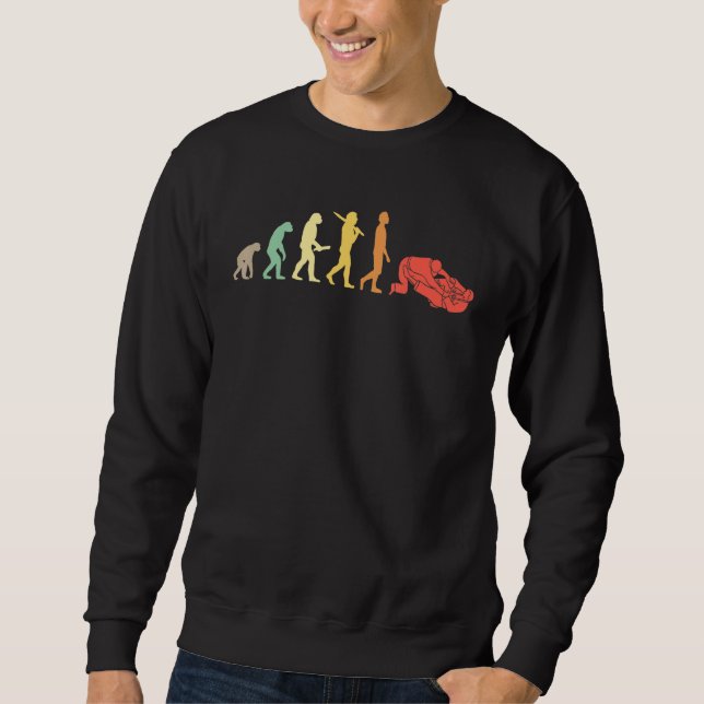 Moletom Evolução De Retro Jiu Jitsu Para Prática De Jiu Ji (Frente)