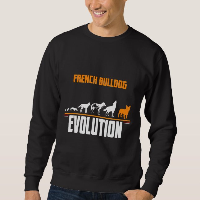 Moletom Evolução do Cão-Bulldog Francês (Frente)