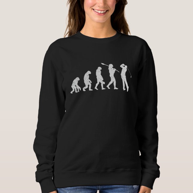 Moletom Evolução Do Golfista - Avô Pai Golfe Lover Go (Frente)