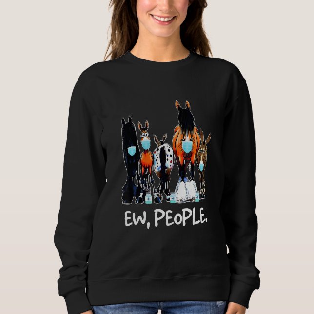Moletom Ew People Horse Lover Horse Riding Equestrian Farm (Frente)