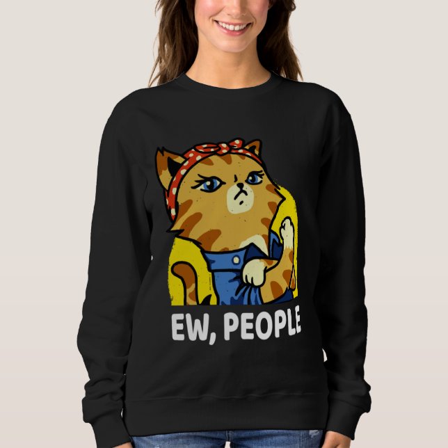 Moletom ew people  womens meowy cat  Purrrsist Cat Kitty (Frente)