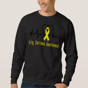 Moletom Ewing Sarcoma Awarness Heartbeat Suporte Amarelo