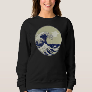 Moletom Excelente Kanagawa Onda Japonesa Monte Fuji Woodbl