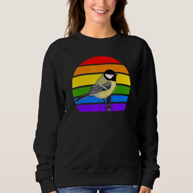 Moletom Excelente Titmouse Rainbow Bird Birdwatcher (Frente)