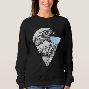 Moletom Excelente Wave Surf Sticker Light Blue