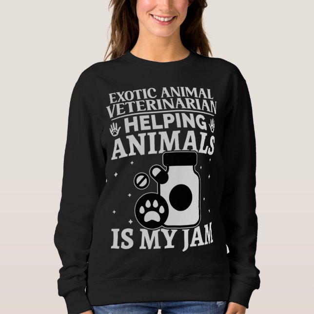 Moletom Exotic Animal Veterinarian Helping Animals Is My J (Frente)