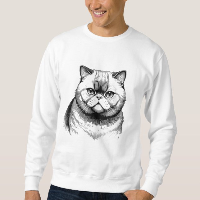 Moletom Exotic Shorthair Sketch Men's Sweatshirt (Frente)