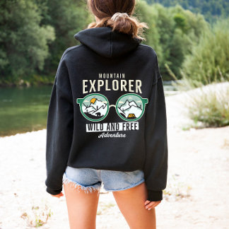Moletom Explorador de Montanha Selvagem e Livre | Hoodie, 