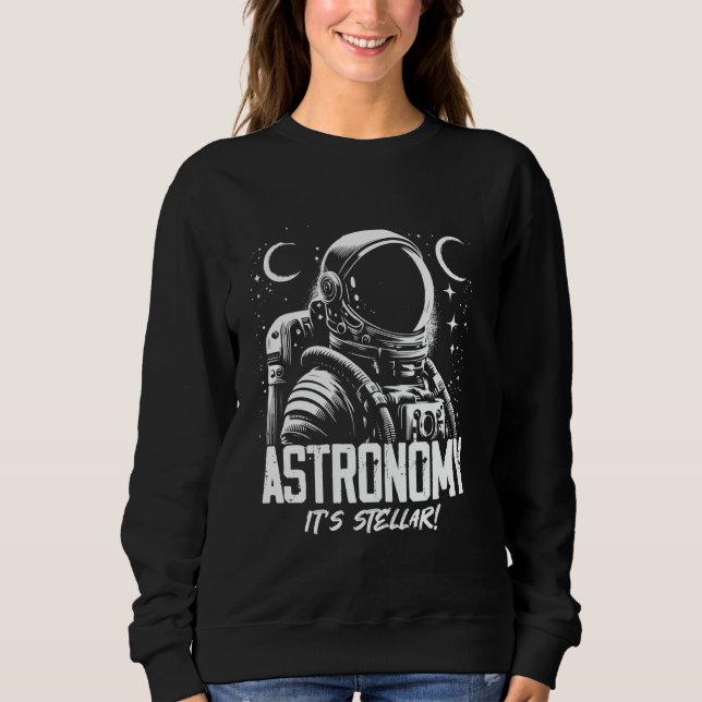 Moletom Explorar Homens do Astronauta Espacial Universo (Frente)