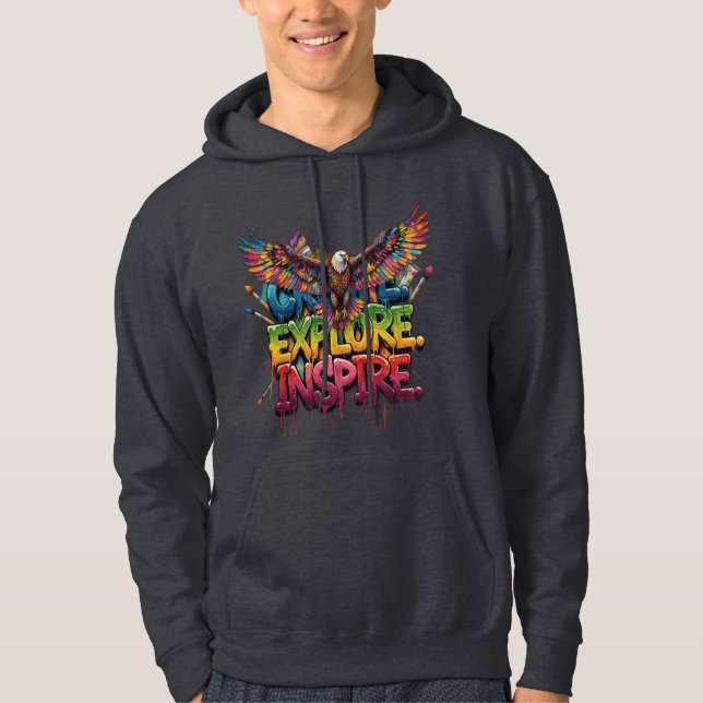 Moletom Explore Inspire Butterfly Hoodie – Vibrante & Insp (Frente)