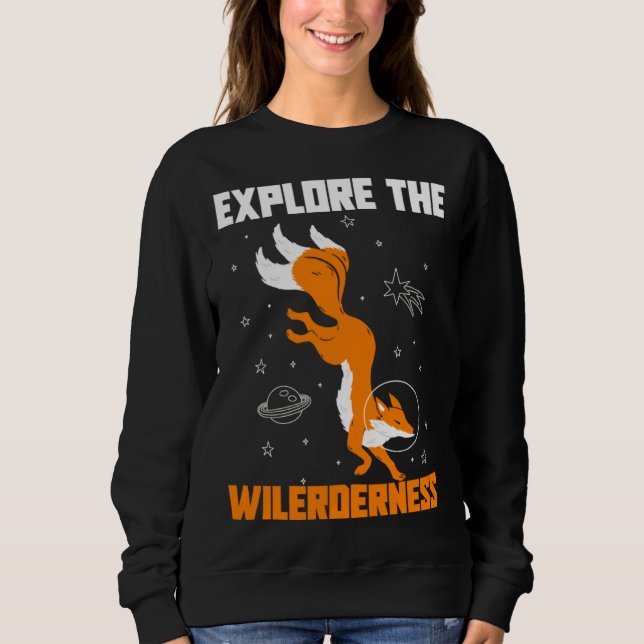 Moletom Explore The Wilderness Space Astronaut Fox (Frente)