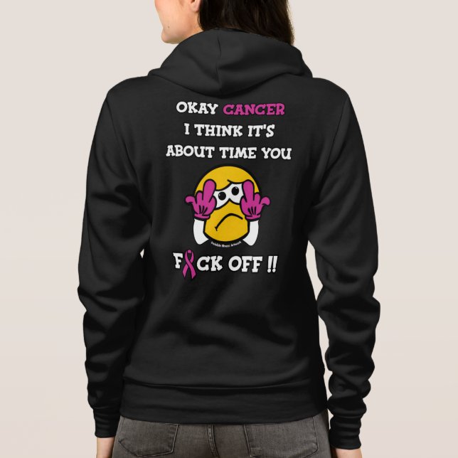 Moletom F#CK DESLIGADO...Cancer da mama (Verso)