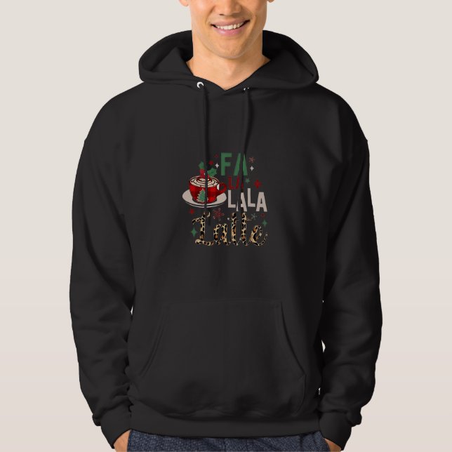 Moletom Fa Fa La La Latte Divertido Natal Santa Xmas  (Frente)