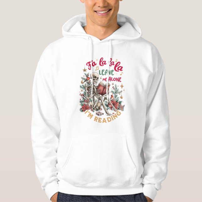 Moletom Fa La La La Deixem-me em Paz Estou a Ler  (Frente)