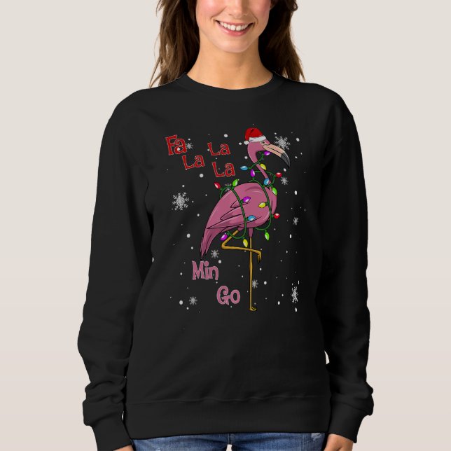 Moletom Fa La La Mingo Flamingo Matando o Natal (Frente)