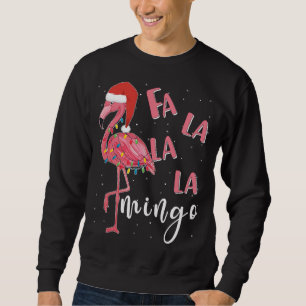 Moletom Fa La Mingo Cute Flamingo Natal Fla