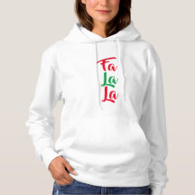 Fa La Red e Green Christmas Hoodie