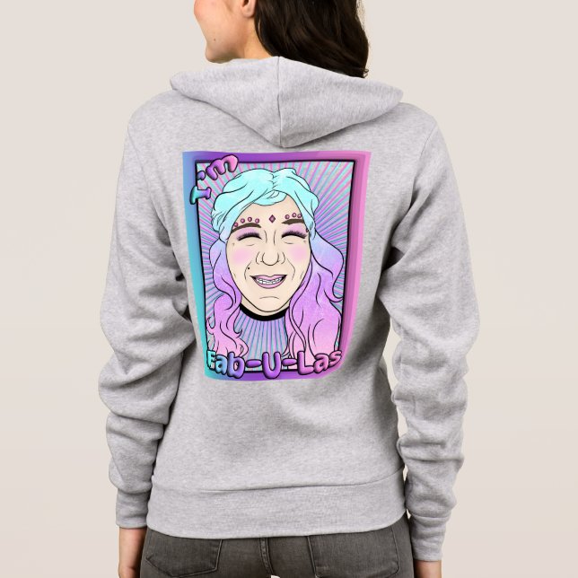 Moletom Fab-U-Las Bella+Canvas Cheio-Zip Hoodie (Verso)