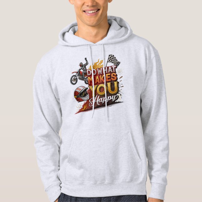 Moletom Faça o que te faz feliz Roupa Biker (Frente)