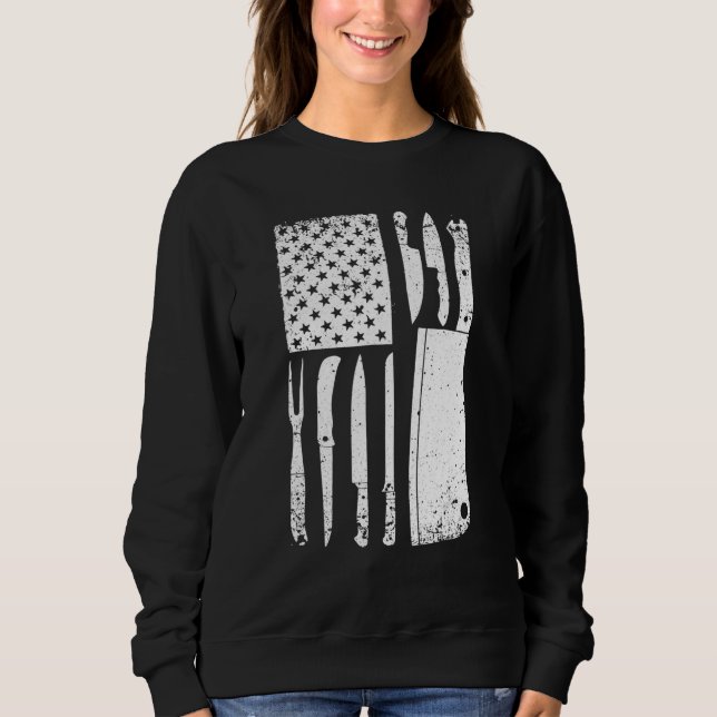 Moletom Facão De Cozinheiro Engraçado Design Da Bandeira A (Frente)