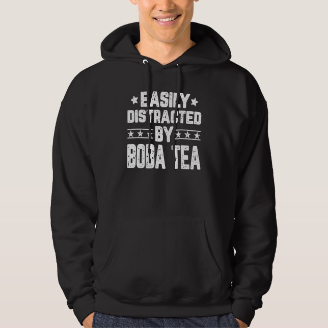 Moletom Facilmente Distraído Por Boba Tea Bubble Tea (Frente)