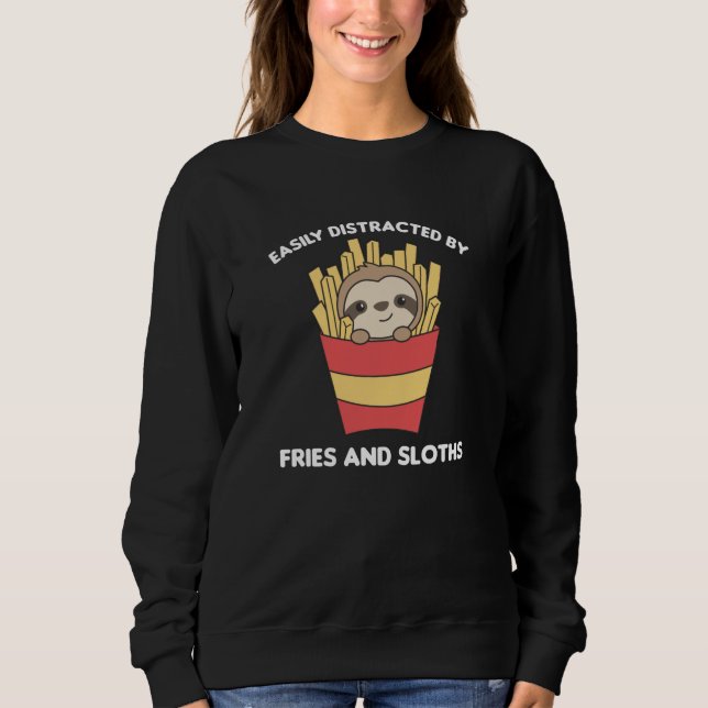 Moletom Facilmente Distraído Por Fritas E Lama (Frente)
