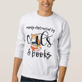 MOLETOM FACILMENTE DISTRAÍDO POR GATOS E LIVROS