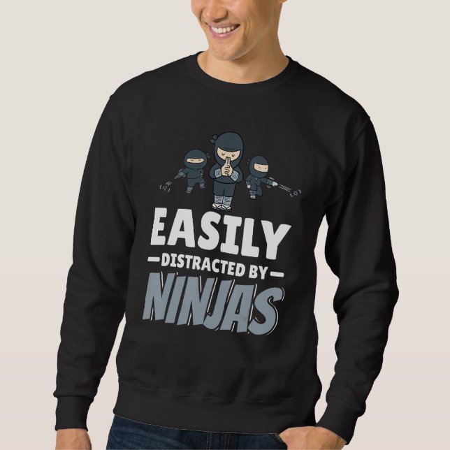 Moletom Facilmente Distraído Por Ninjas Japonês Shinobi Sa (Frente)