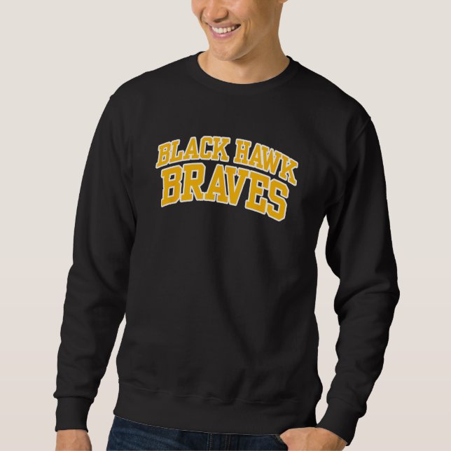 Moletom Faculdade Black Hawk Quad Cities Braves 01 (Frente)