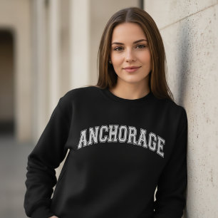 Moletom Faculdade de Sweater de Estilo Universitário ANCHO
