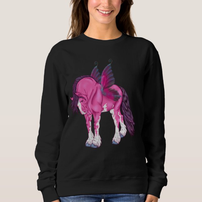 Moletom Fada Pixie de Fantasia Cavalo Clydesdale (Frente)