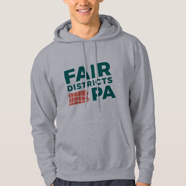 Moletom Fair Districts PA Classic Grey Hoodie (Frente)