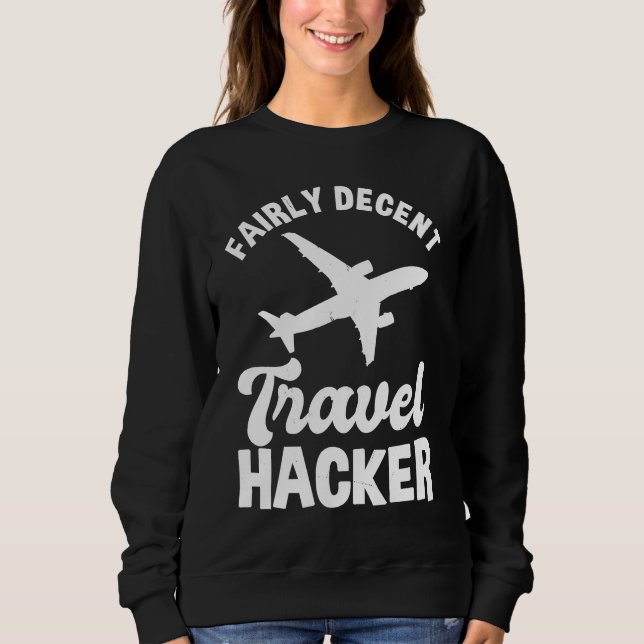 Moletom Fairly Decent Travel Hacker Outfit Civil Aviation (Frente)