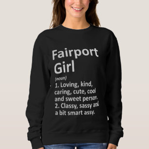 Moletom FAIRPORT GIRL NY NEW YORK Funny City Home Roots Gi