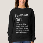 Moletom FAIRPORT GIRL NY NEW YORK Funny City Home Roots Gi<br><div class="desc">NY NEW YORK Funny City Home Roots Gift Long Sleeve.</div>