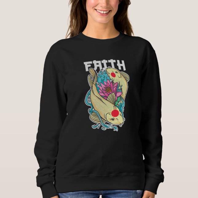 Moletom Faith ama Koi Fish Yin E Yang (Frente)